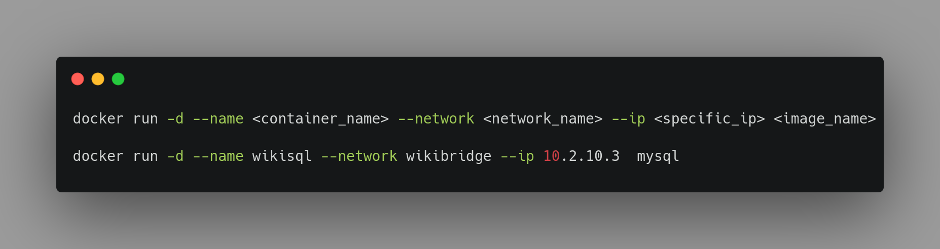 Attach static IP addresses