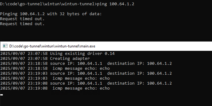 ping 100.64.1.2