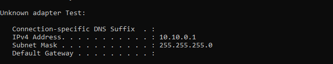 ipconfig